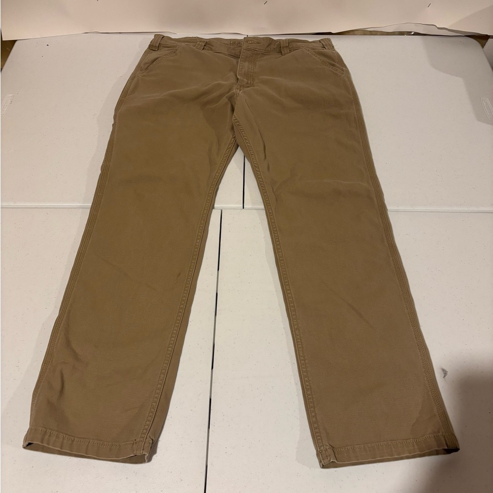 Carhartt Relaxed Fit Straight Leg Tan Chino Work Pants Men’s Size 36x32